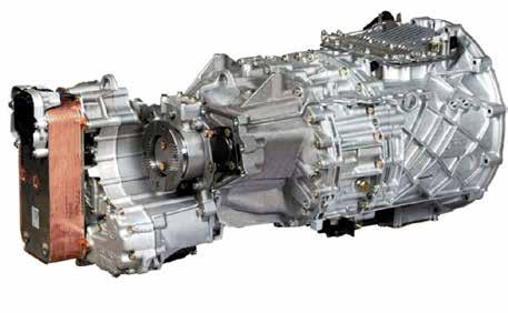 3.2.6 Kraftuttag och intarder ZF-intarder är en i växellådshuset integrerad sekundär retarder (en hydrodynamisk hjälpbroms). Intardern finns till växellådorna 2AS... och 6S.