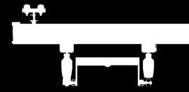 PROSYSTEM en- och tvåbalks traverskranar kan hängas upp i en takkonstruktion med standardupphängningar eller monteras på golvet med fristående stödramar. Se sidan 8 för ytterligare information.