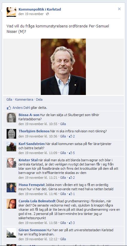 Partifrågor Den 26 oktober kallades alla administratörer för politiken samman för att samtala om hur sidan kan bli mer levande.