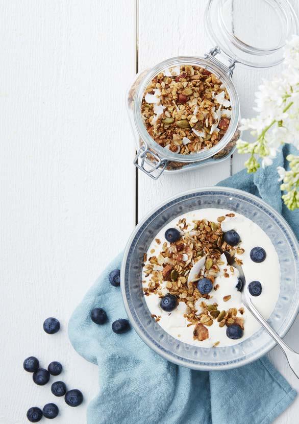 Granola ca 1 liter. Tid: 40 min.