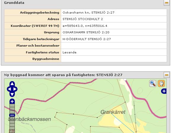 29 Bild 36 Bild 37 Om byggnaden inte finns i listan (den finns i så fall inte i Lantmäteriets fastighetsdata) kan du själv lägga till den på kartan. Börja med att söka fram fastigheten.