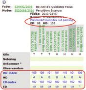 För att kullen ska få ett preliminärt kullindex beräknat krävs att båda föräldradjuren har ett index publicerat vid parningsdatum.