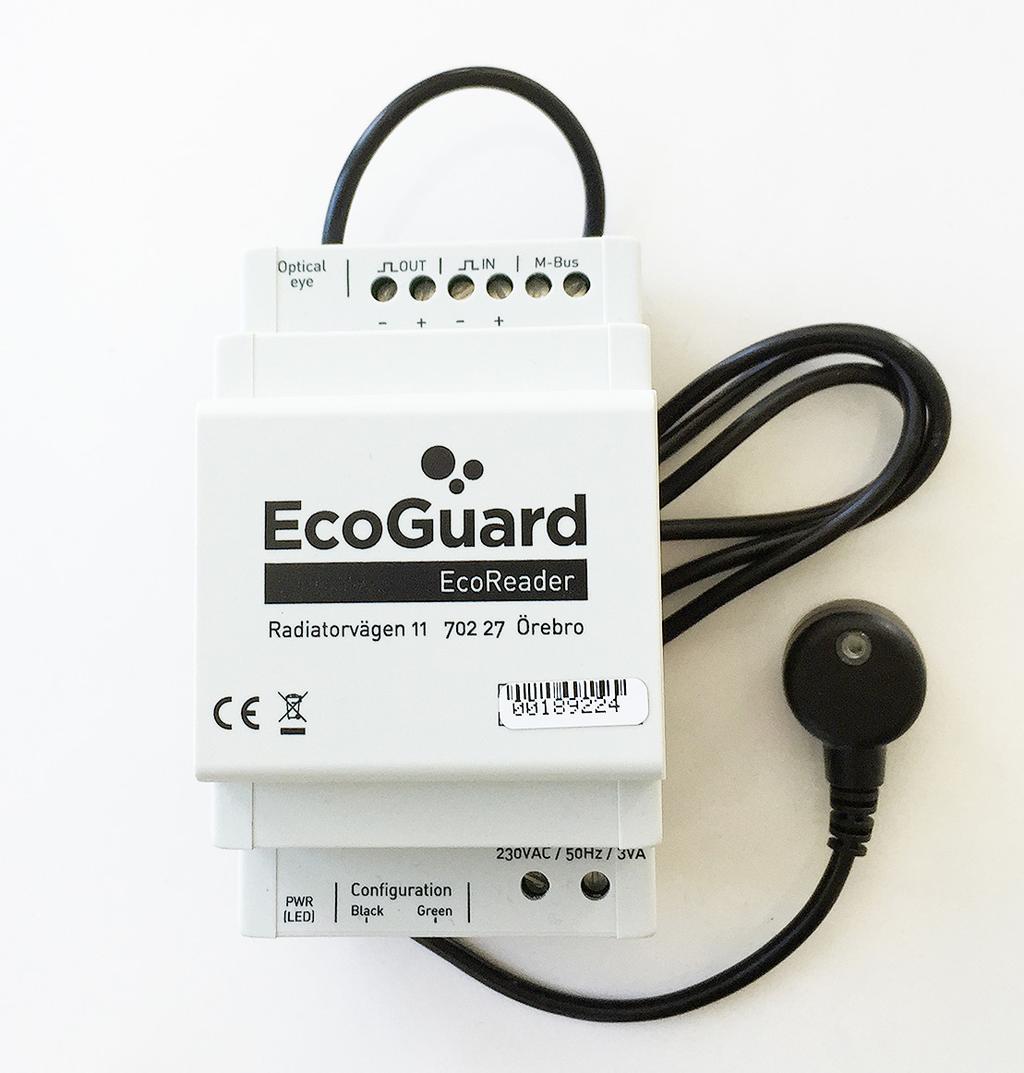 Installation EcoReader EcoReader används för avläsning av vatten-, el- och värmemängdsmätare. Typiskt användningsområde är vid avläsning av fastighetsmätare och mätare i lokaler.