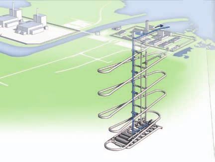 Under driftskedet kommer länshållningsvatten att pumpas upp från slutförvarsanläggningen i steg om cirka 100 meter där respektive pumpsteg föregås av sedimentation.