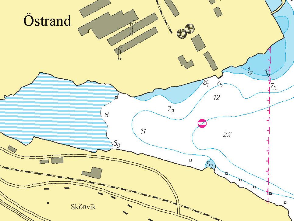 3 Nr 250 UNDERRÄTTELSER / NOTICES Bottenhavet / Sea of Bothnia * 5478 Sjökort/Chart: 524 Sverige. Bottenhavet. Sundsvall. Östrand. Skönvik. Förbud mot fartygstrafik. 1.