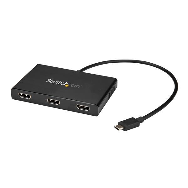 USB C till HDMI Multiskärmsadapter - MST-hubb med 3 portar Product ID: MSTCDP123HD Med MST (Multi-Stream Transport)-hubben kan du ansluta tre HDMI-skärmar till din USB-C -dator.