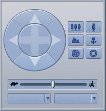 Bosch Recording Station Hantering sv 35 3.8 Zooma/styr domkameror och rörliga kameror I användargränssnittet > Du kan zooma och styra både från styrnings- och statusfältet och direkt i bildfönstret.