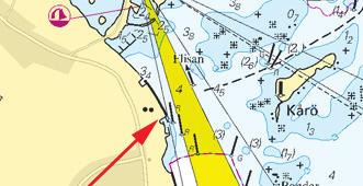 10 * 8721 Sjökort/Chart: 6181 Sverige. Norra Östersjön. S om Södertälje. O om Mörkö. Prick flyttad. Special pricken NO om ön Oaxen har flyttats.
