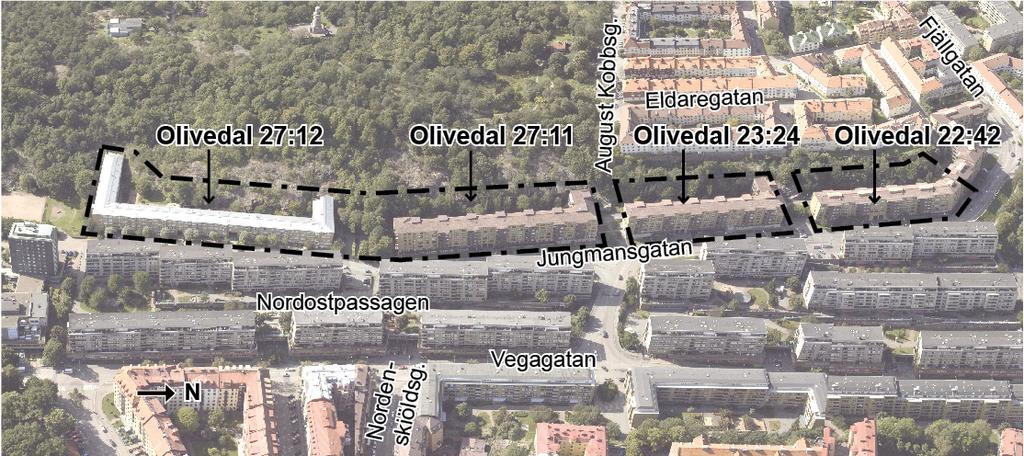 Övriga handlingar: Fastighetsförteckning Utredningar, vilka biläggs handlingarna: Trafikbullerberäkning, 2009-10-29 Stadsbildsanalys, april 2010 Solstudier, april 2010 Förutsättningar Läge