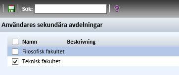 avdelningar Möjlighet att