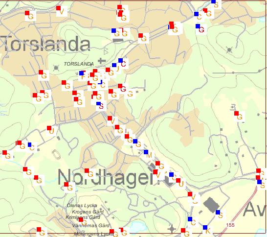 2.5 Trafiksäkerhet Enligt olycksstatistik från STRADA har det inträffat 83 olyckor i området, Figur 15, under femårsperioden 2009-2013.
