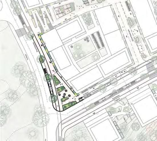 BOTKYRKA KOMMUN Samhällsbyggnadsförvaltningen Planenheten PLANBESKRIVNING 2018-04-24 49 [66] sbf/2017:247 Entrétorget i sydväst, ger plats för möten mellan lokala invånare, besökare, barn och vuxna.