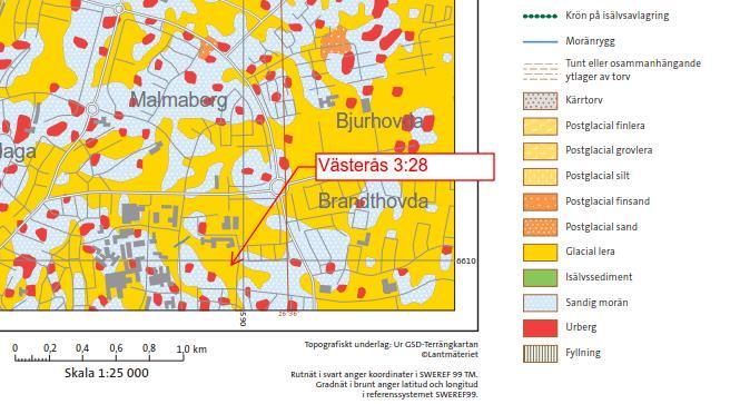 1. Allmänt På uppdrag av Västerås Stad har Loxia Group utfört geoteknisk undersökning för Skiljebo (Västerås 3:28).