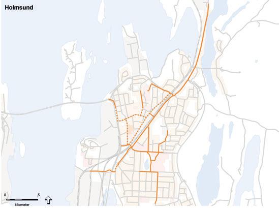 Tidigare har samtliga cykelvägar i Holmsund, Obbola, Sävar och Hörnefors haft samma nivå på drift och