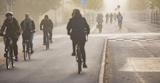 Foto: Fredrik Larsson. Utformning av huvudvägnätet Utformning på sträcka Idag är nästan hela huvudvägnätet (92 procent) separerat från biltrafiken.