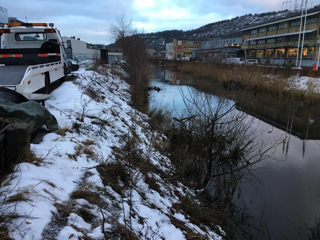 Uppdragsnr: 717821 Uppdragsnamn: Kängurun 20, Mölndal 10 (13) 8 Förhållanden i Mölndalsån Mölndalsån har mycket liten lutning förbi aktuellt område och har till följd av detta relativt låg