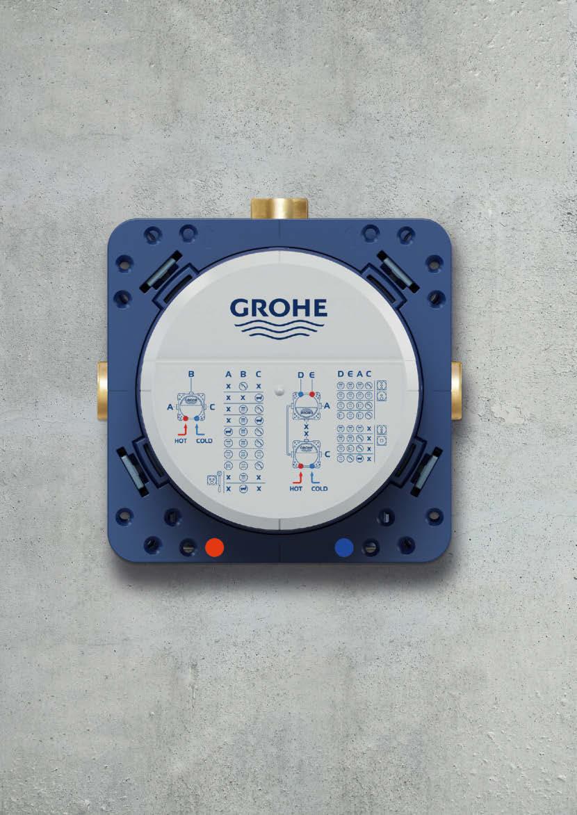 GROHE INBYGGD TEKNIK GROHE SMARTCONTROL DIN UNIVERSELLA LÖSNING Styr upp till tre duschfunktioner för en bättre