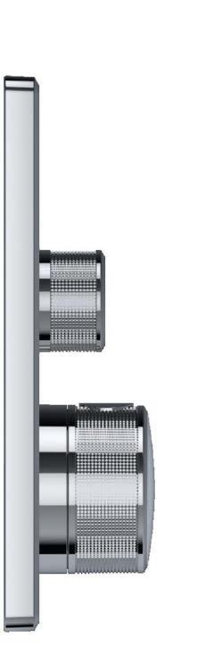 TUNNARE VÄGGPLATTOR Med en tjocklek på endast 10 mm gör den supertunna designen GROHE SmartControl Concealed-väggplattan både elegant och platsbesparande.