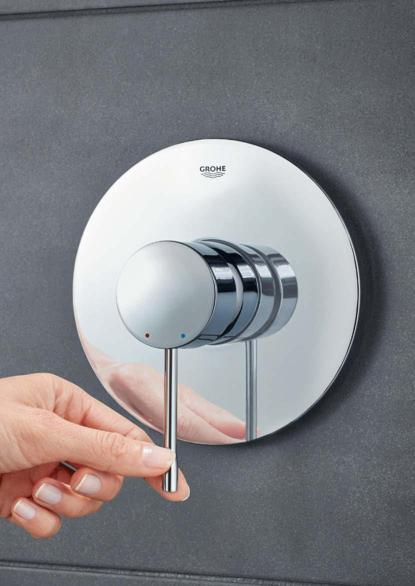 GROHE ETTGREPPSBLANDARE 43 mm 10 mm ENASTÅENDE UTAN ATT STICKA UT Våra ettgreppsblandare är enastående.