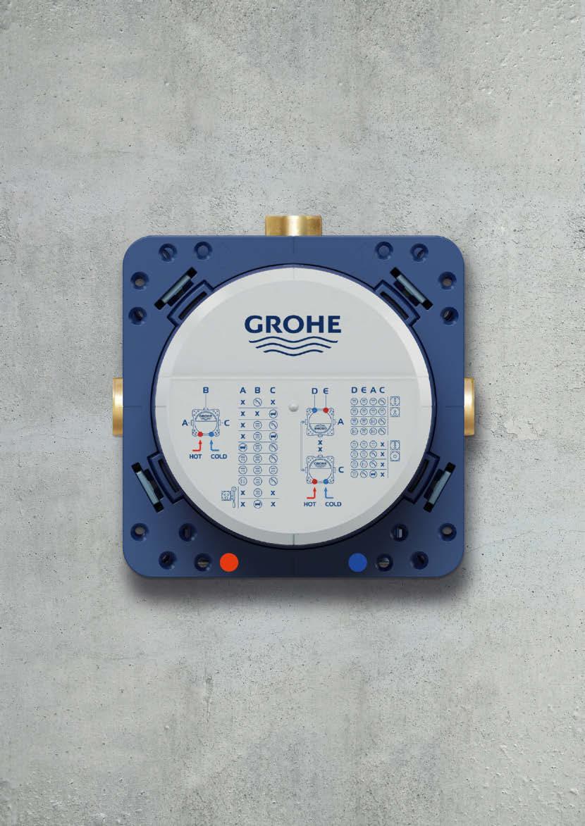 GROHE RAPIDO SMARTBOX EN KLARAR JOBBET FÖR TVÅ INFÄSTNING MED TRE UTLOPP Med tre utlopp för fler duschalternativ klarar GROHE Rapido SmartBo jobbet där det vanligtvis krävs två infästningar.