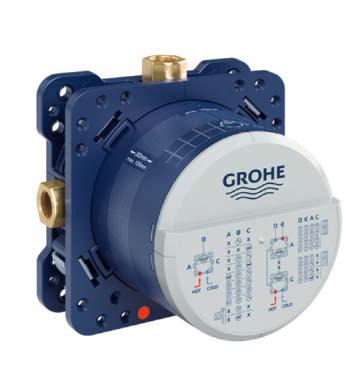 GROHE RAPIDO SMARTBOX FLER FUNKTIONER I KORTHET GROHE RAPIDO SMARTBOX Tre utlopp för fler alternativ