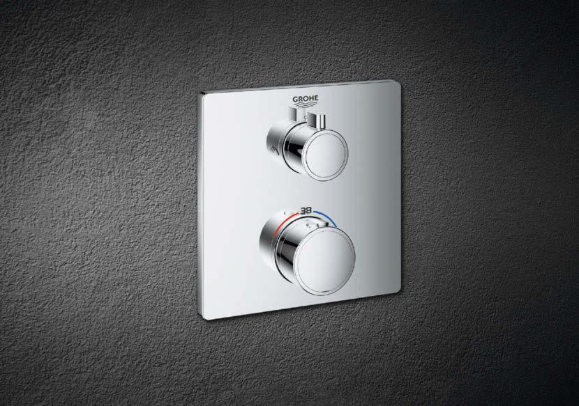 KOMPLETT SORTIMENT NYA GROHE TVÅGREPPSTERMOSTATER: RUND, FYRKANTIG ELLER KUBFORMAD?