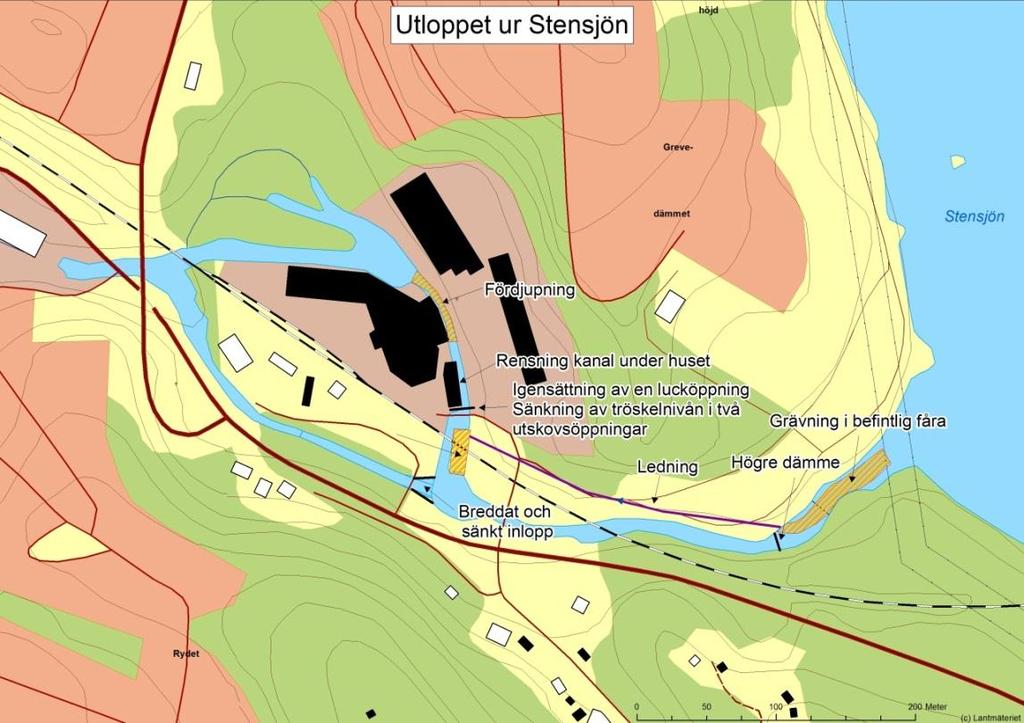landskapsskäl är det knappast rimligt att göra kanalen bredare än 14 15 m, då kanalen annars blir oproportionerligt står vid normala lågflöden.