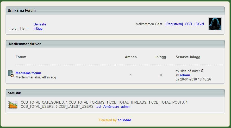 6.5 Forum MK Brinkarna forum är en modul som man kan hämta hem från http://extensions.joomla.org/. För att kunna skriva i forumet måste man vara en registrerad användare. Forum 6.