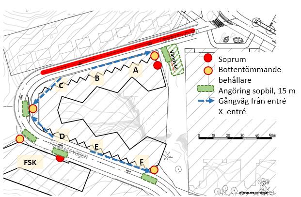 4.1 Delområde 3 Hus 3, ca 167 lägenheter och lokalyta, förskola och befintliga arbetarbostäderna Antal lägenheter (ca) A 18 lgh B 16 lgh C 16 lgh Mellan C D 30 lgh D 23 lgh E 26 lgh F 38 lgh Figur 10