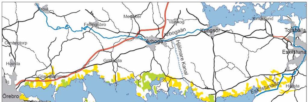Figur 61. Hjälmarens vattennivå från 1816 till 2015 i meter över havet i RH00.