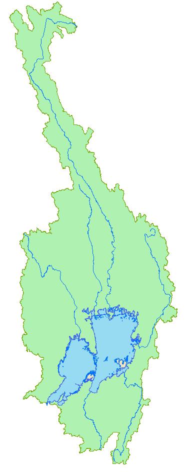 Vänern har ett stort tillrinningsområde, som motsvarar cirka 10 % av Sveriges yta.