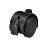 MÖBEJU ubbelhjul SR 1547 Svart nylon Gnistbearbetad yta ättglidande Val av monteringsstänger Monteringsalternativ nedan Utan hölje Med hölje 40 mm med broms 50 mm - med broms och hölje juldiam.