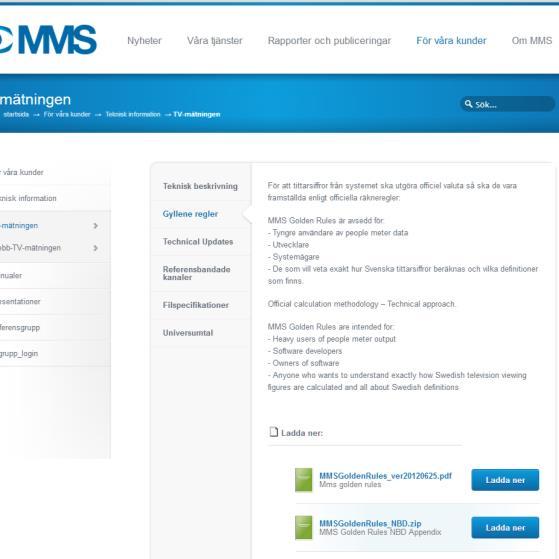 MMS Gyllene regler Räckvidd Rating Impressions Genomsnittlig tittartid KO Frekvens GRP/TRP