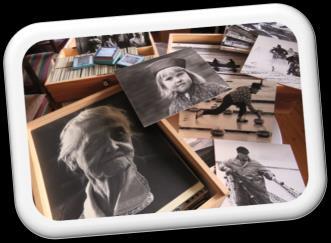 Vi började med Rolf Bernströms bilder och kollade igenom ett stort antal 6x6 och 6x4,5cm diabilder. Några av allmänt intresse sparade vi, resten skrotades.
