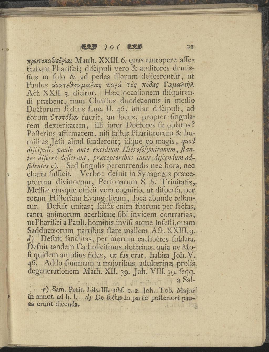 I.%) *f> ) G ( 21 TtpuToyutSsfy'ai Matth. XXIIL6.