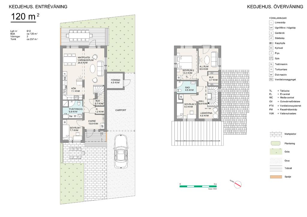 14 NORRTÄLJE, BR BJÖRNÖ VIK 1 BOAKTABLAD BOAKTABLAD KEDJEHUS, KEDJEHUS, ENTRÉVÅNING ENTRÉVÅNING OAKTABLAD 120m 120m Planlösning KEDJEHUS 120 M2 EDJEHUS,