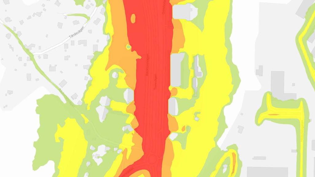 Trafikbuller Bullersituationen har studerats utifrån tillgängligt material och det bedöms inte finnas risk att gällande riktvärden inte klaras.