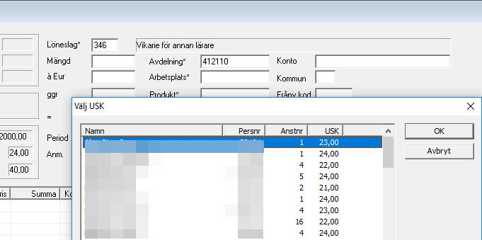 4.3 USK-väljare La rarvikariers lo n besta ms av undervisningsskyldigheten fo r den man vikarierar, exempelvis i ho gstadier.