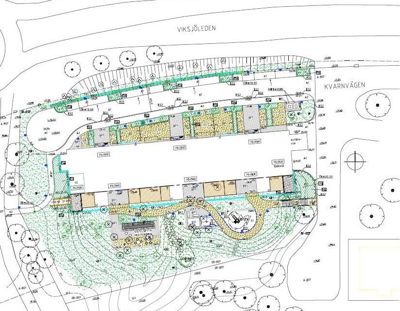 BRF KVARNSTUGAN Trapphus 3 Trapphus 2 Trapphus 1 Allmänna ytor och funktioner Lokal Styrelserum i trapphus 3 Parkering Markparkering, garage samt p-
