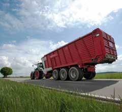 lely TIGO Boggi-tandemchassi Tigo PR-serien och Tigo XR 65-modellen är standardutrustade med en 20 tons boggi-tandemaxel. Ett system med låst styrning är också tillgängligt som tillval.