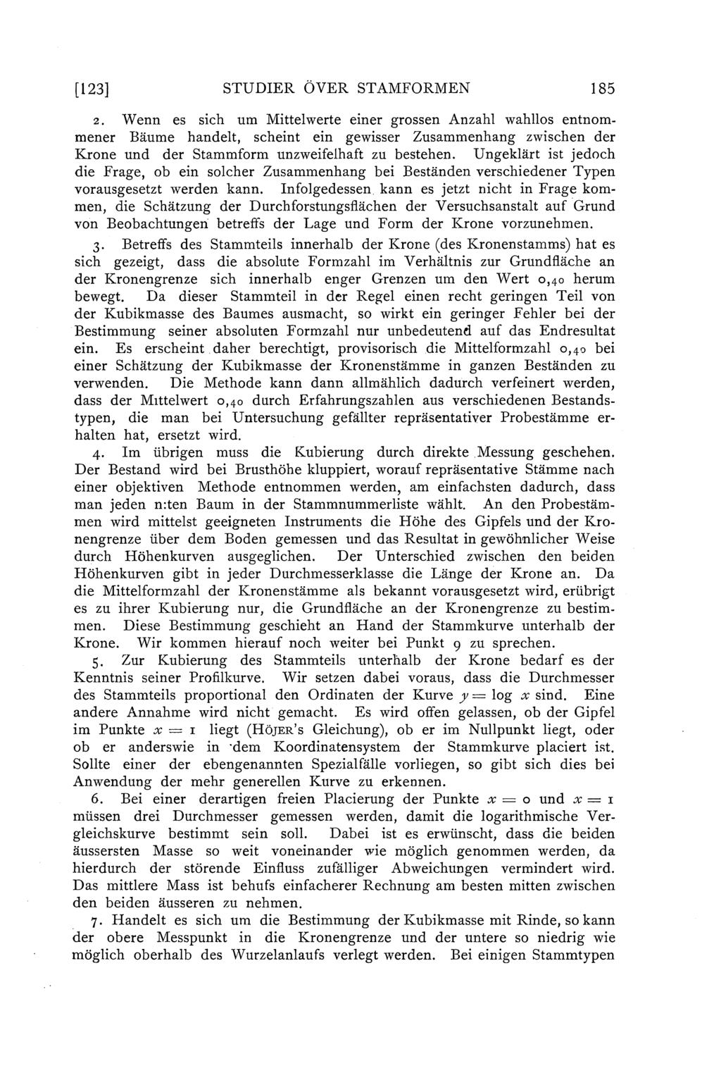 [123] STUDIER ÖVER STAMFORMEN 185 2.