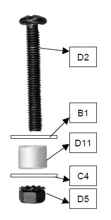 distanshållaren (D11) och