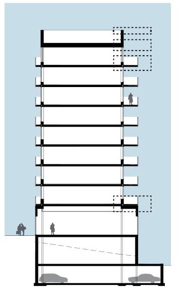 SID 4 (12) gestaltningen får de inte glasas in. Detta föreslås regleras på plankartan. En inglasning av balkongerna skulle förta det smärta uttryck som huset har och förflytta fasaden.