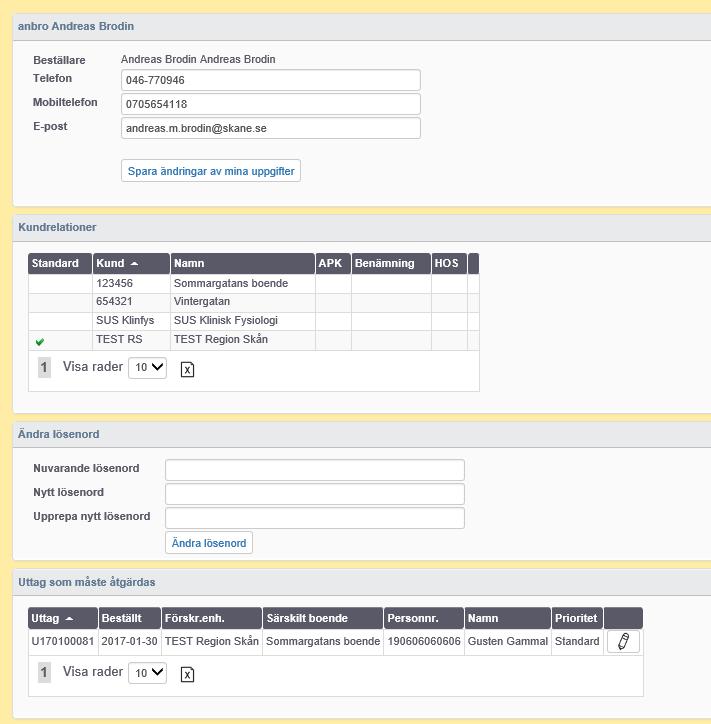 information om din behörighet
