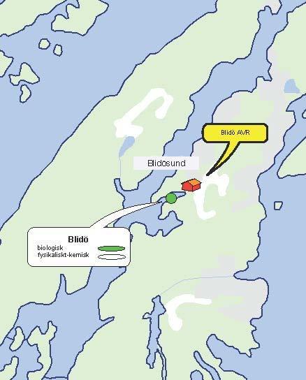 Blidösund Vattenförekomsten Blidösund är belägen mellan Yxlan och Blidö och upptar en yta av 5,9 km 2. I figur 49 visas Blidö avloppsreningsverk och den provpunkt där undersökningar utförts.