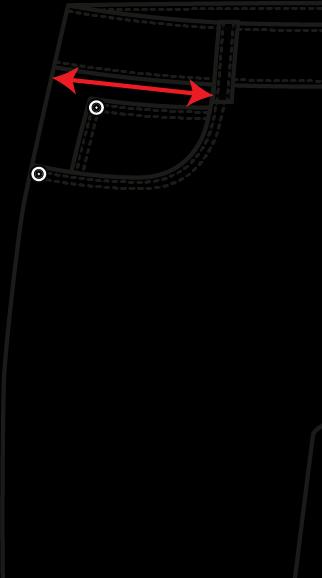 Pocket opening within seam POCKET