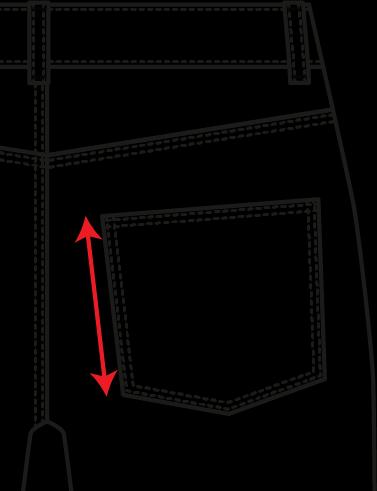 POCKET MEASUREMENTS Back pocket