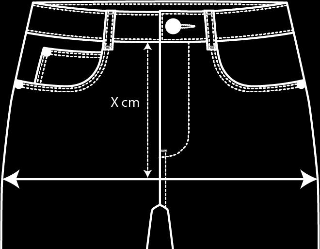 MEASUREMENTS ½ Waist