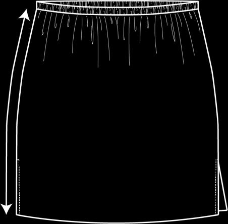 Side seam skirt length, excl