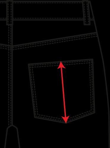 Back pocket width,